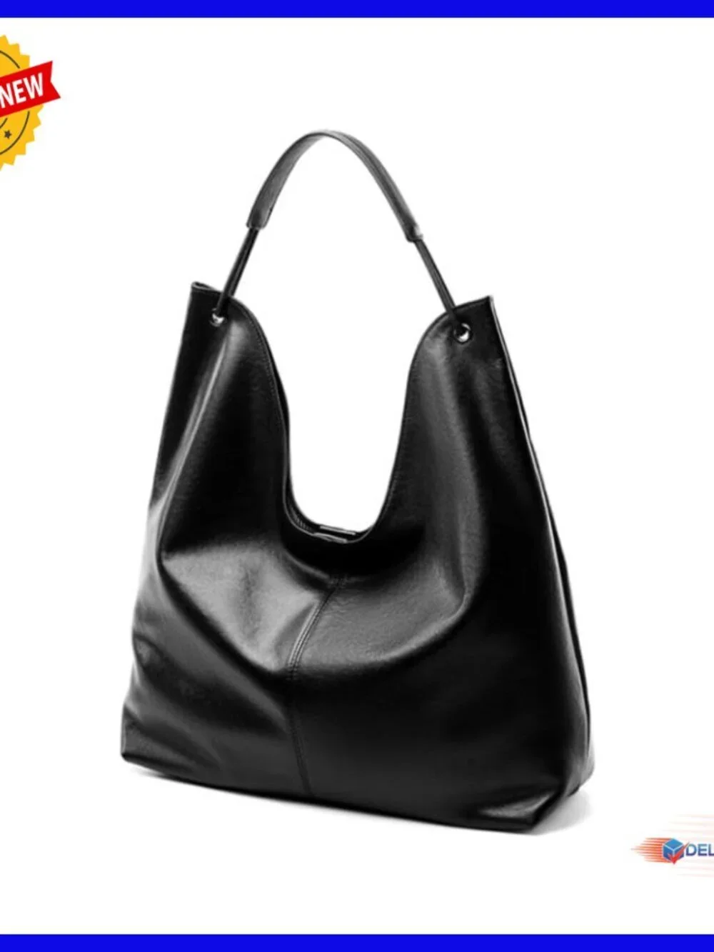 Genuine Leather Shoulder Bag Tote Hobo Handbag Spacious Compartments